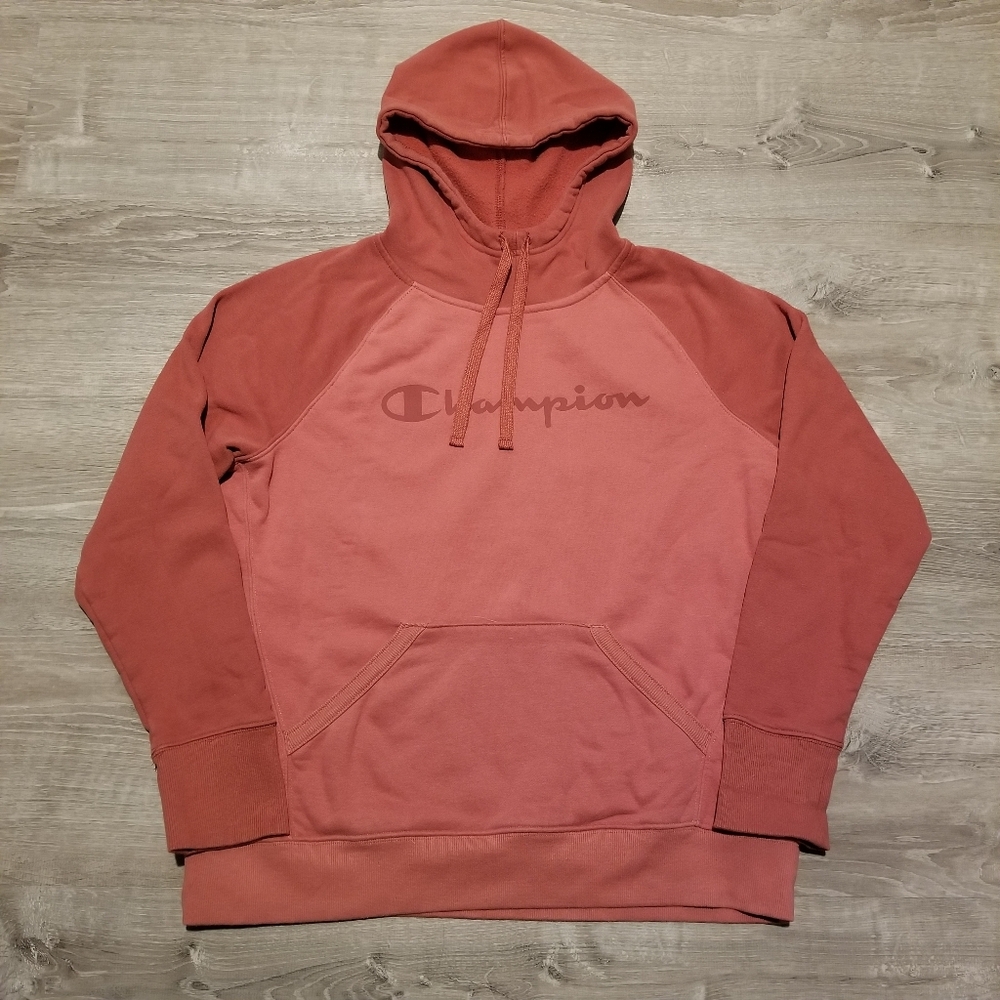 Champion Women's Sandalwood Red Fleece Hoodie Pullover Sweatshirt Size Large
